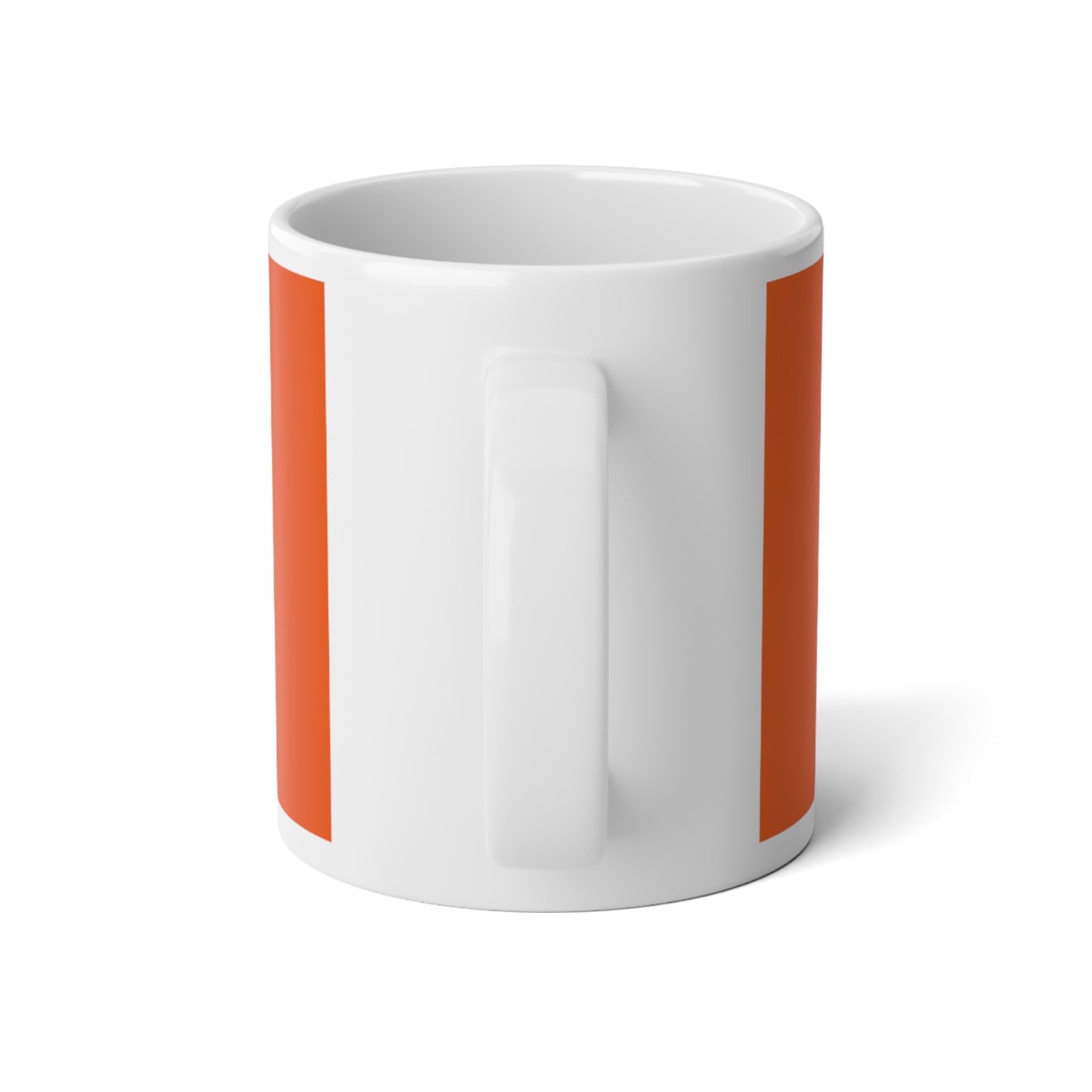 Bold Black & Orange Jumbo Mug | 20oz Unique Coffee Cup