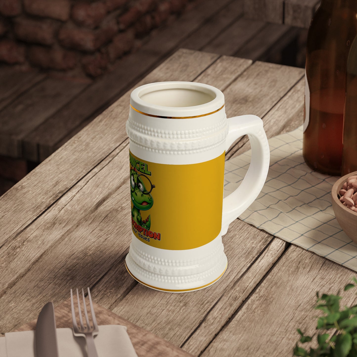 Funny Beer Stein Mug - "Cancel My Subscription to Your Issues"