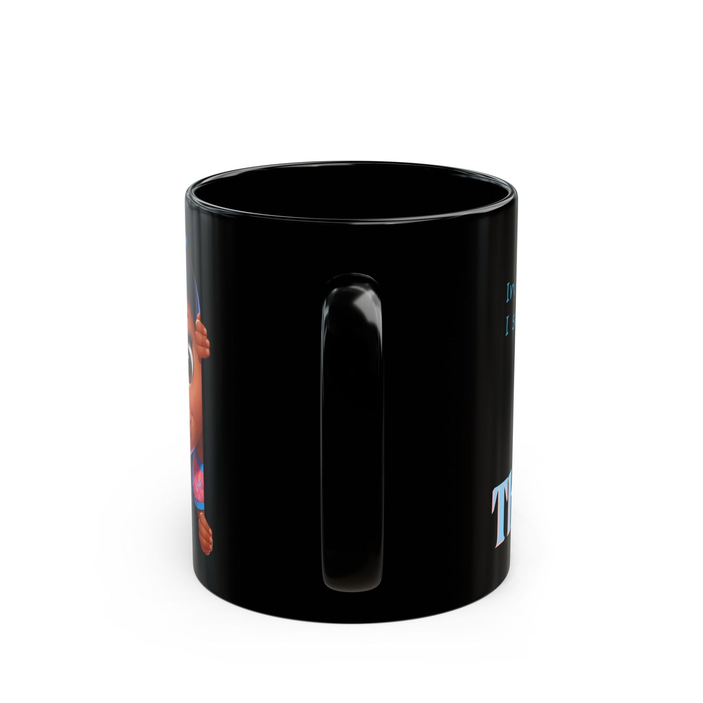 Cute  Girl Black Mug - 11oz & 15oz | Perfect Gift for Kids & Collectors